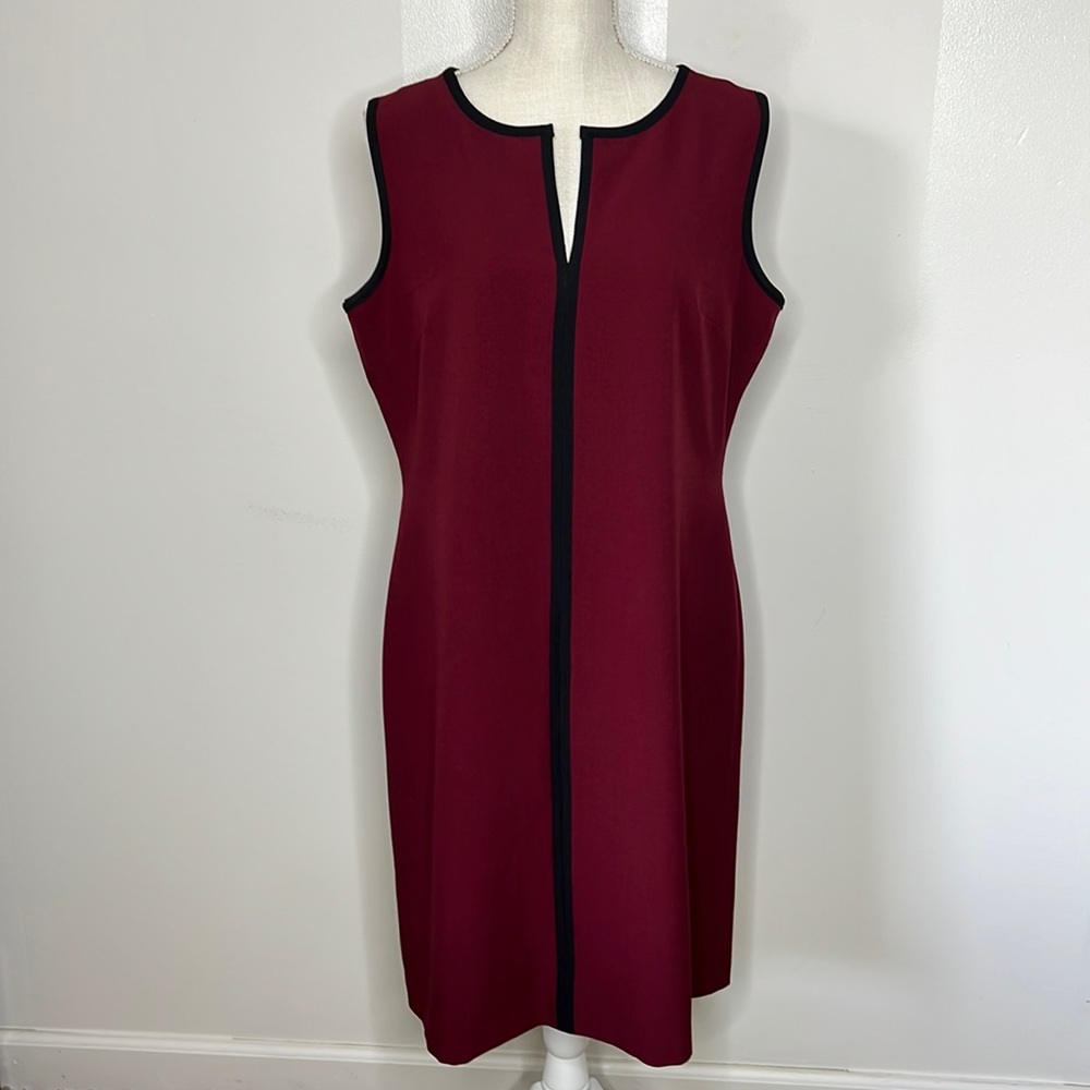 Evan Picone Black Label Sleeveless Shift Dress Size 12